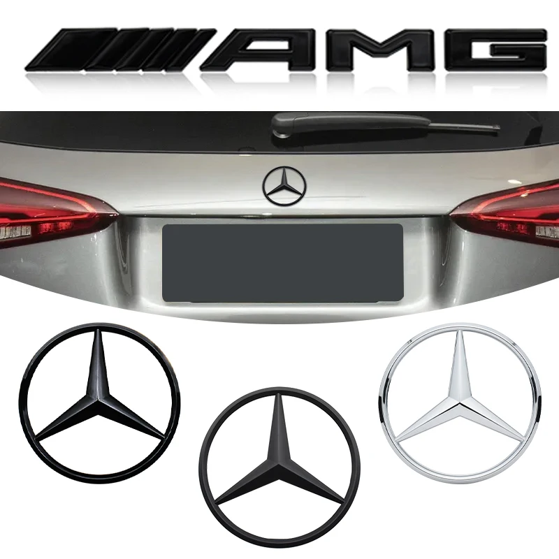 1 unidade de adesivo/emblema traseiro para porta-malas de carro em ABS, acessório de substituição Mercedes Benz para W204 W222 W205 W177 W212 W213 X253 W203 W176