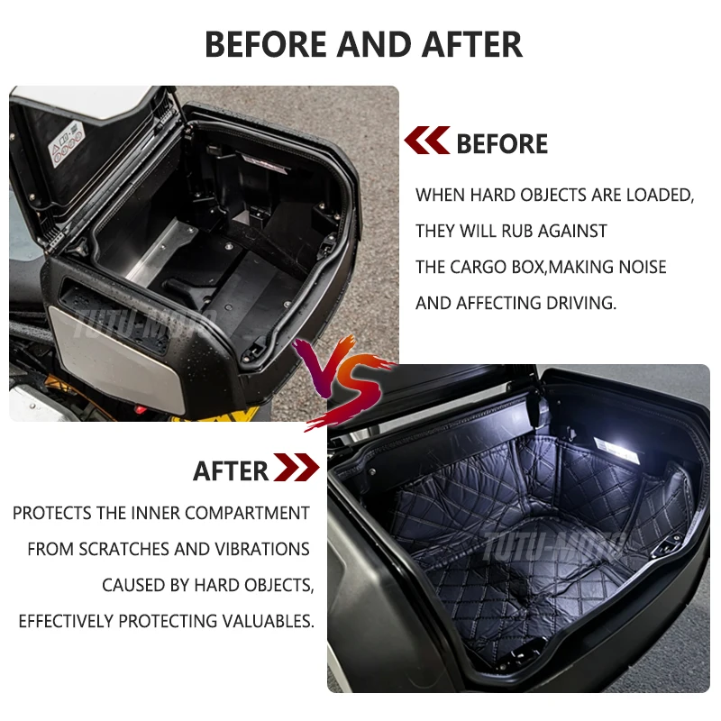 For BMW R1300GS 2023-2025 R 1300 GS GS1300 Suitcase Inner Pad Top Box Side Case Shock-absorbing Pads Lnterior Pannier Linings