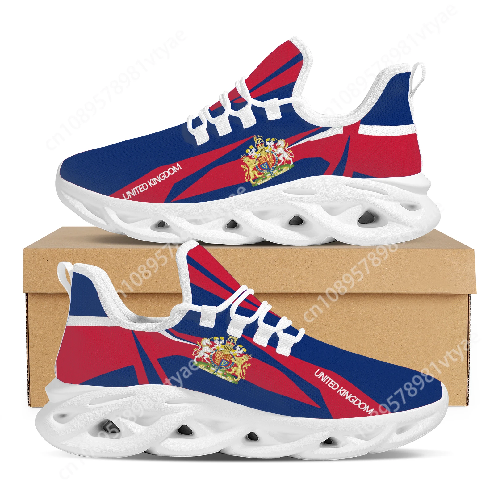 Palas de plataforma con estampado de bandera del Reino Unido, altavoces de alto peso a la moda para exteriores, diseño de bandera personalizado, Zapatos