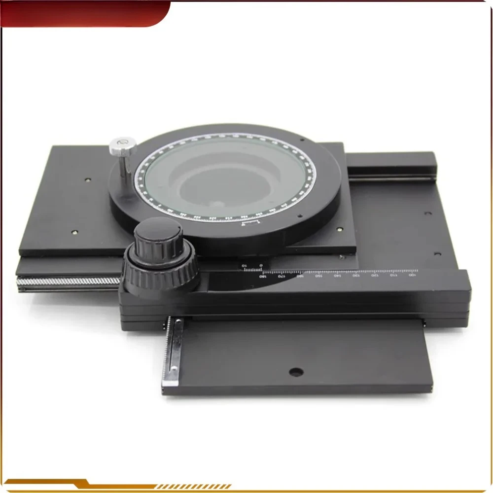 Removable X Y Axis Stage 360 Degree Rotating Moving Platform Microscope Working Objective Table Work Stand For Stereo Microscope