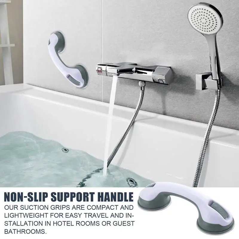 Shower Grab Bar For Seniors Safety Shower Handle Heavy Duty With Strong Suction Wall Bath Handle Anti-Slip Safety Bathroom