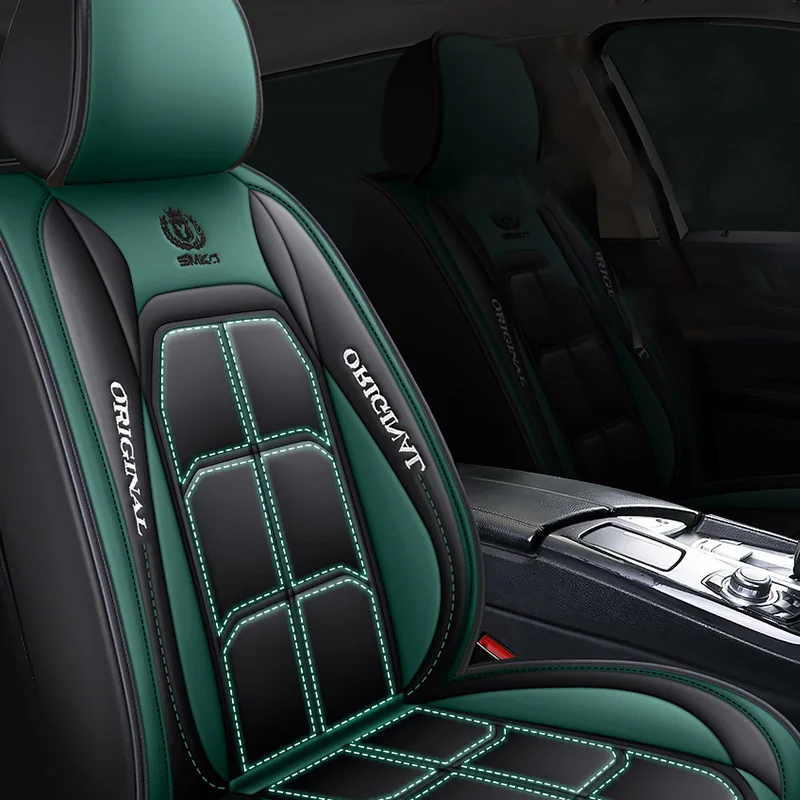 1pc PU Leather Universal Fit Car Seat Cover Protector Mat with Soft Cushion Full Package Seat Cover Auto Interior Accessories