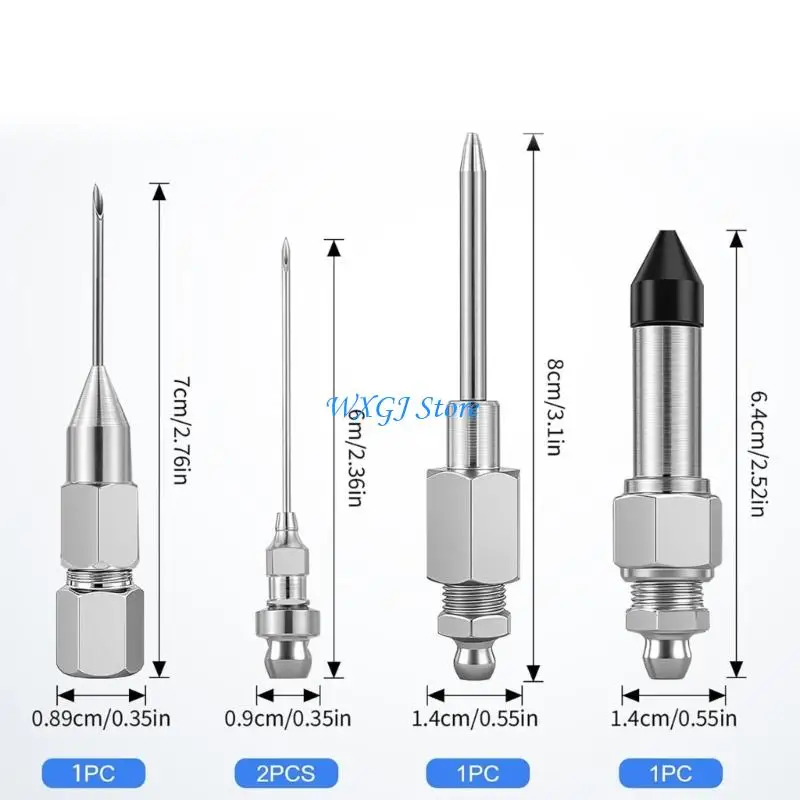Picture 7: 37JE Greases Needle Attachment Set Lubricating Grease Sprayer Injector Needle Nozzle