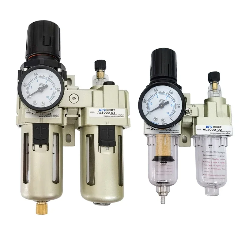 HLH Metallic AC2010-02 AC3010-03 AC4010-04 Pneumatic Pressure Regulator Oil Water Separator Manual Drainage Compressor Air Filte
