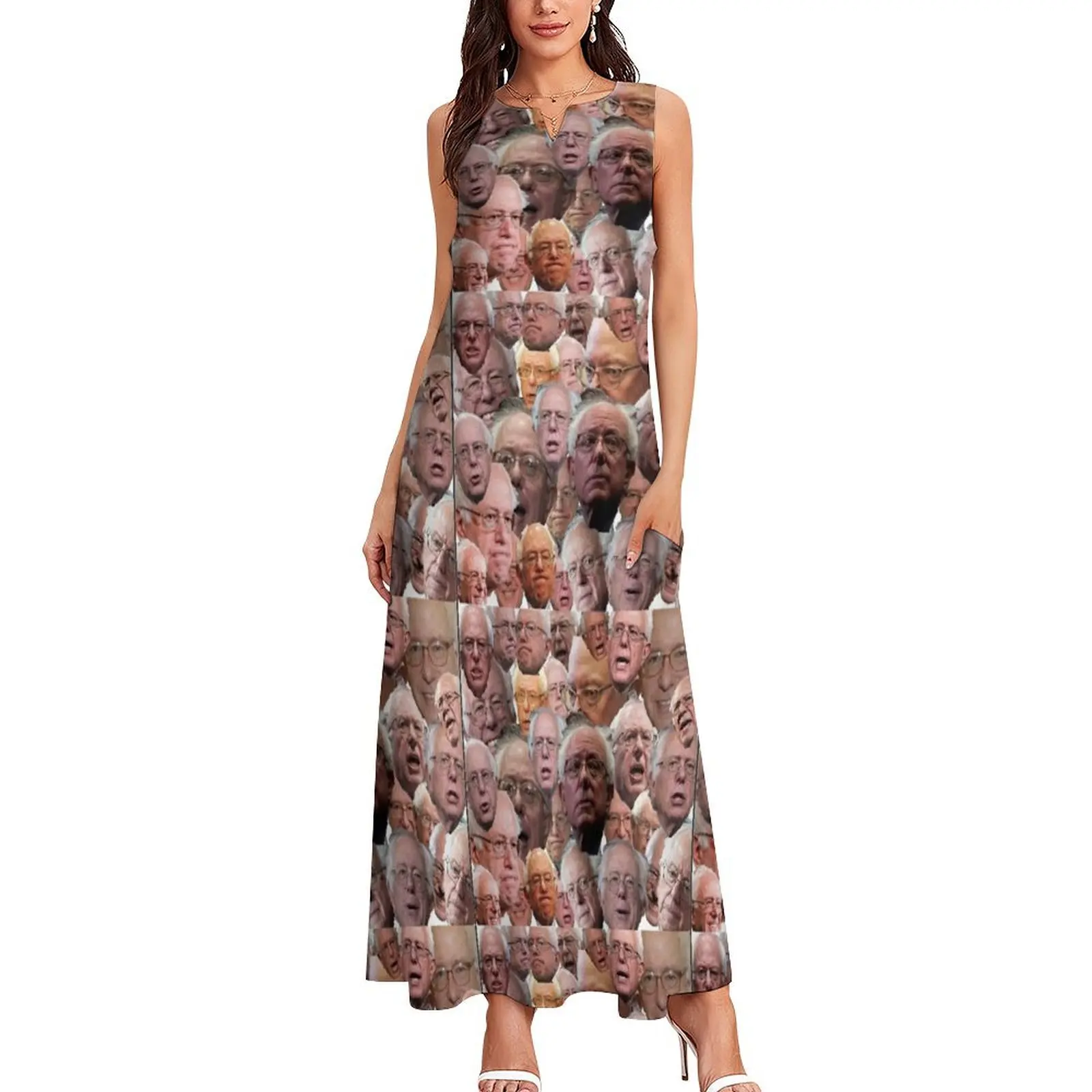 Bernie Sanders Collage Long Dress sexy short dresses daring cocktail dresses women's summer clothing 2025