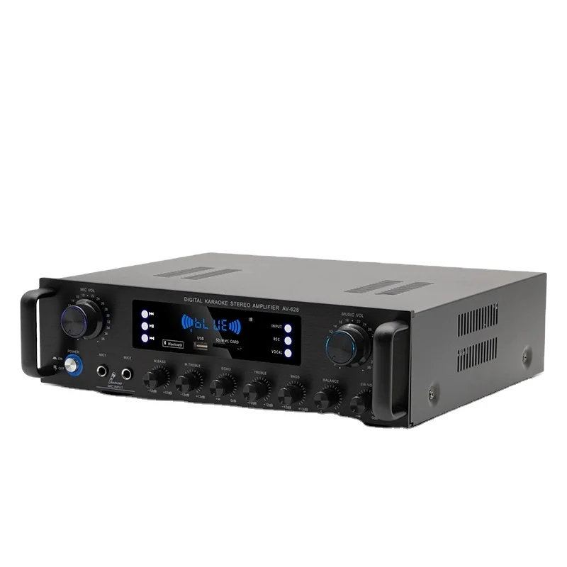 Professional 2.1 Channel 600W Home Coaxial Subwoofer Amplifier High-Power Model BT Fiber Optic Receiver Cross-Border