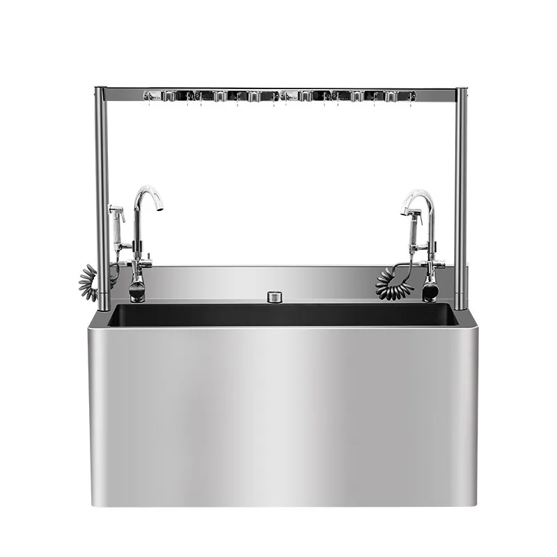 

Multifunctional stainless steel cleaning pool Floor-to-ceiling mop pool Drain rack Mop pool Balcony Bathroom Dog washing