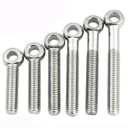 Perno de enlace de anillo de acero inoxidable M5 M8 304, ojo de pez, tornillo de agujero deslizante