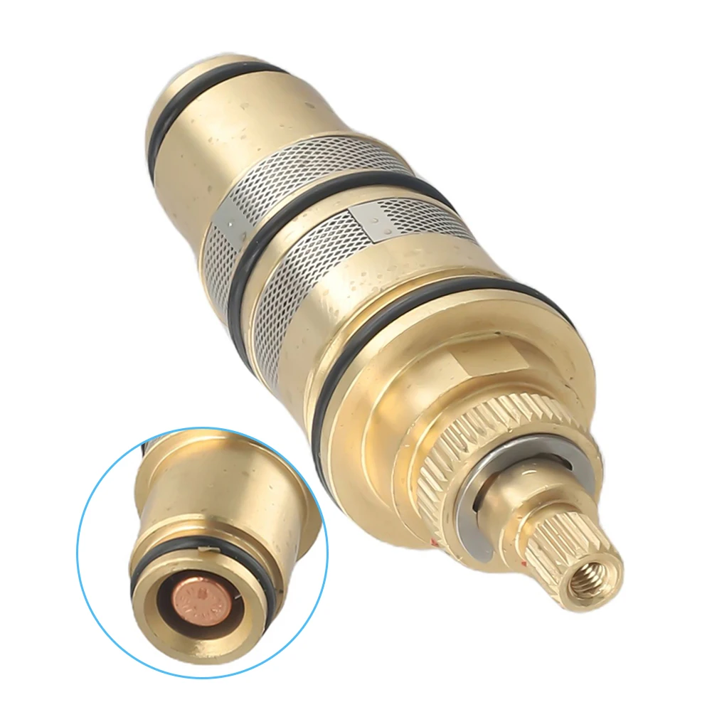 

Brass Replacement Thermostatic Cartridge Shower Mixer Valve Bar Repair Kit Bathroom Water Temperature Control Faucet Cartridges