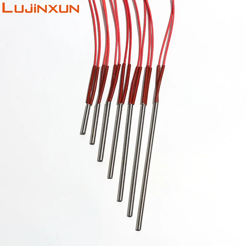 LUJINXUN 10 шт. электрические нагревательные трубы с одной головкой, 220 В, картриджный нагреватель 9x50 мм, 10x50 мм, 12x50 мм для деталей экструдера для пресс-форм