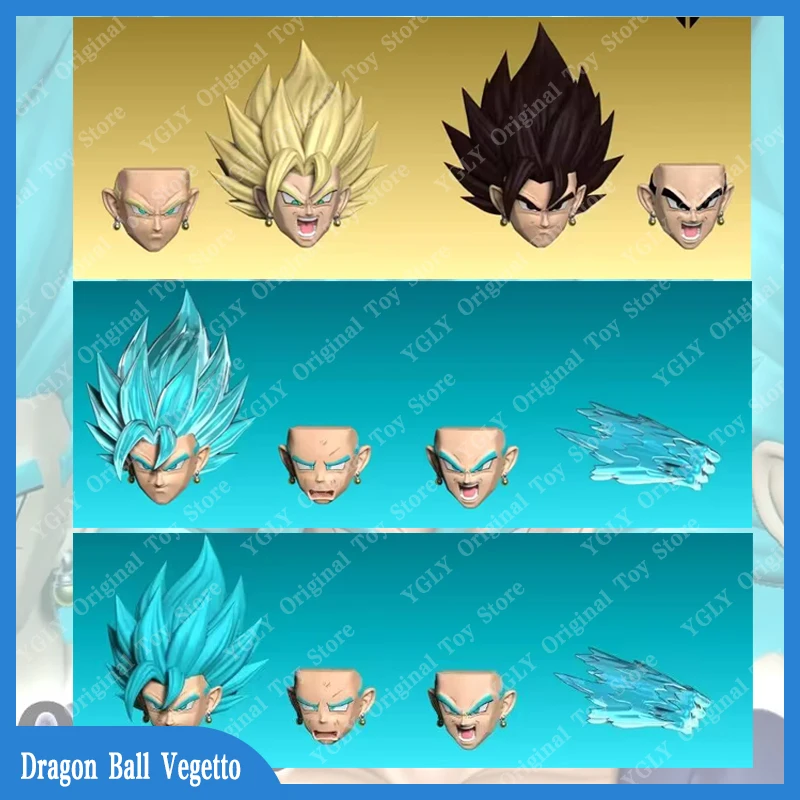 Tk Dragon Ball Vegetto Heads Accessory Part Shf Vegetto New Heads Tk008 Tk009 Custom Headsculpt Set Anime Action Figures Toys