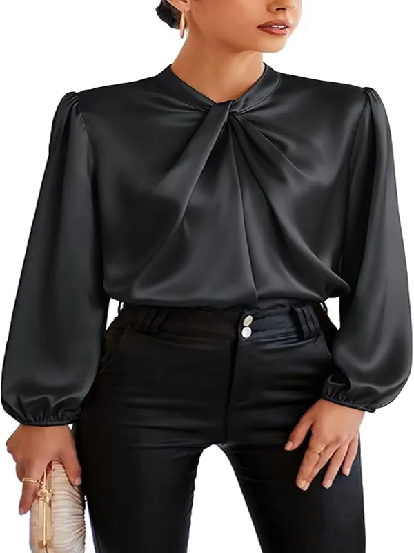 Sophisticated Shirt Professional Silky Minimalist Shirt Comfortable FullLength Tailored Shirt Light Airy Elegant Blouse
