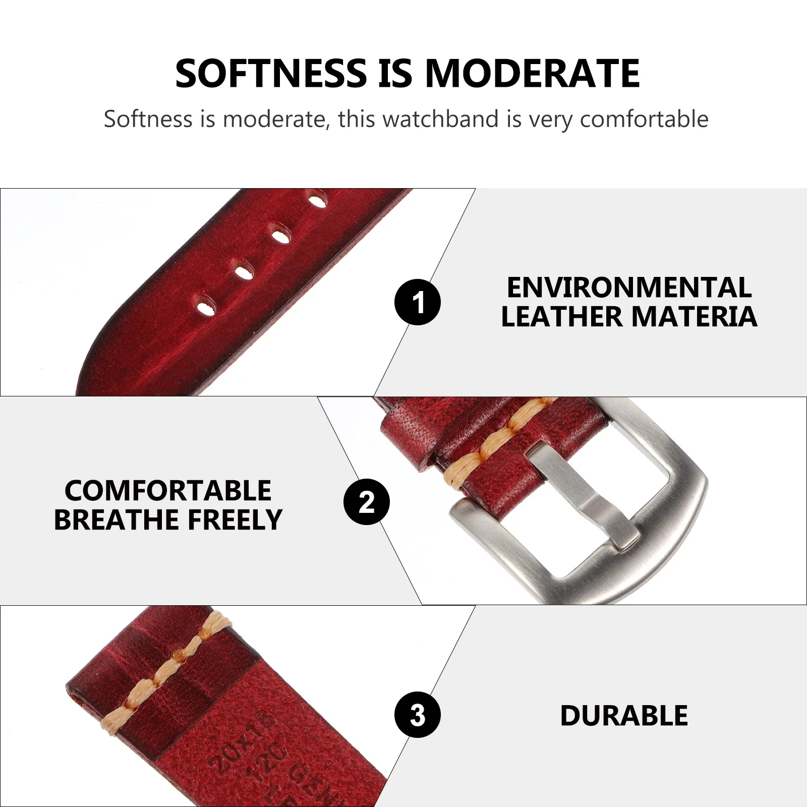 

Watchband For Smart Watch Replacement Cowhide Adjustable Wristband Durable Comfortable Gift For Birthday Wedding