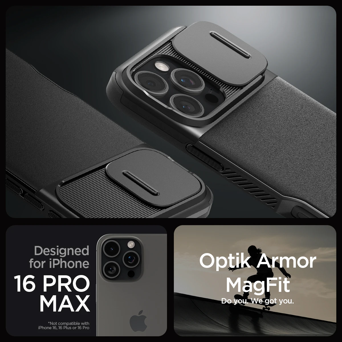 Etui Spigen Optik Armor MagFit iPhone 16 Pro Max / 16 Pro (2024) Magsafe Case — zdjęcie 3