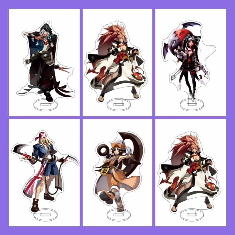 Game Guilty Gear Acrylic Stand Model Cosplay Charm Sol Badguy Ky Kiske Sin Kiske Characters Ornament Accessories Goods Gifts