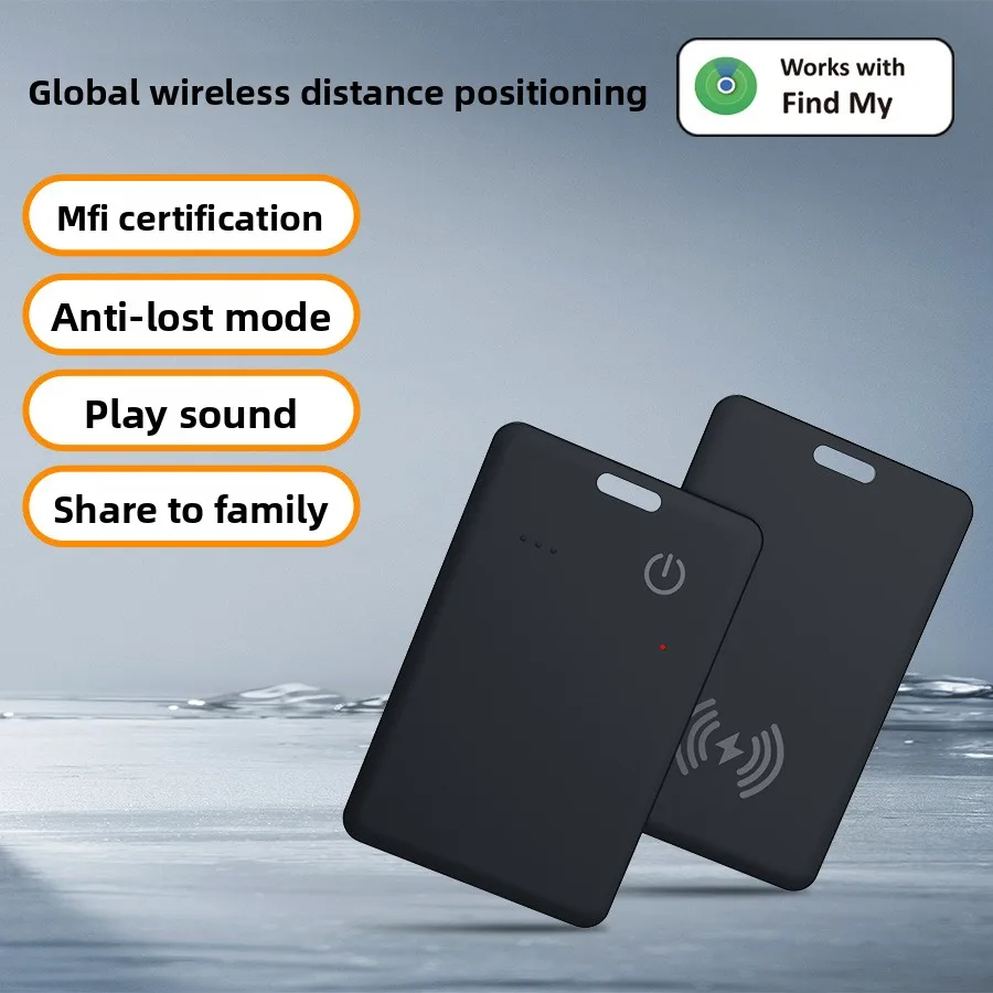 

(IOS Only)Global Real-time Locator Mini Wallet Smart Rechargeable Ultrasonic Card Anti Loss Device Itag Pet Key Tracking Device