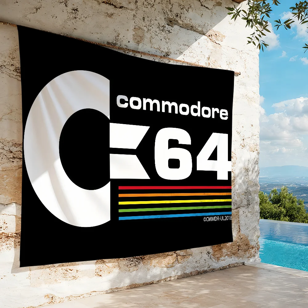 C-Commodore 64 Cool Fashion flag Custom Camping Garden Decor Party Backdrops Wall Art Family Gifts