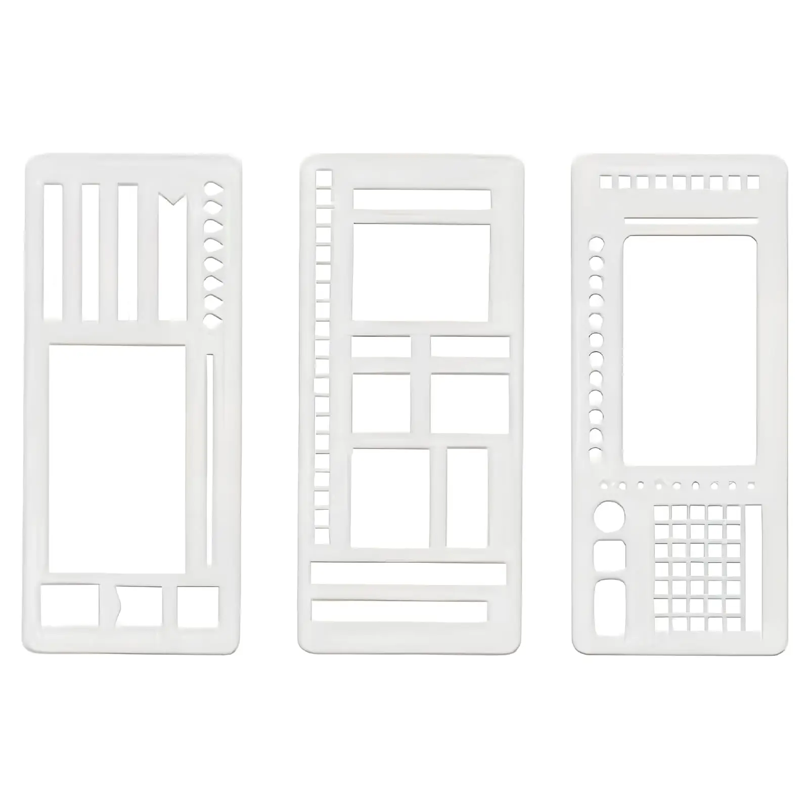 3 Pack Handmade Flexible Record Template – Multifunctional Mylar Stencils for Journal/Scrapbooking/Daily Planning & Drafting