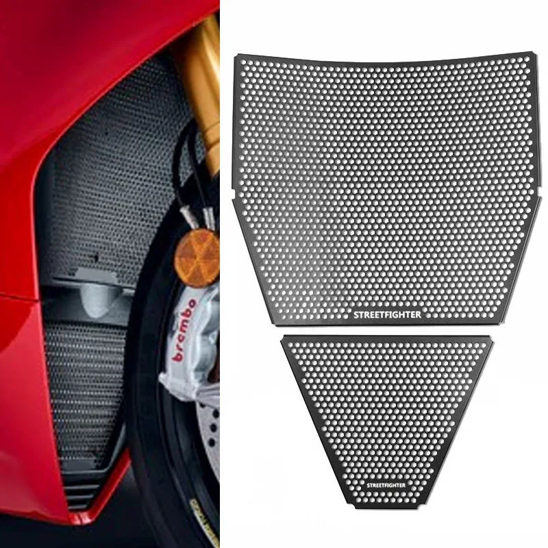 

Motorcycle Accessories Radiator Grille Guard Cover Protector Fit For Streetfighter V4 V4S Panigale V4 2020-2024
