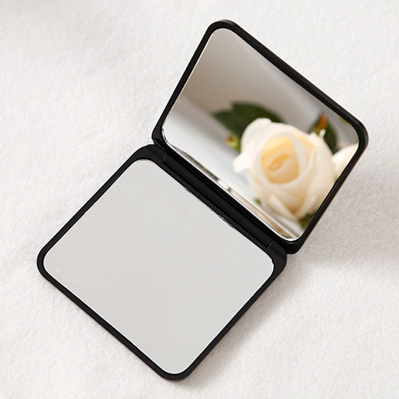 Foldable Makeup Mirror Mini Square Makeup Vanity Mirror Portable Hand Mirrors Double-sided Compact Mirror Pocket Cosmetic Mirror