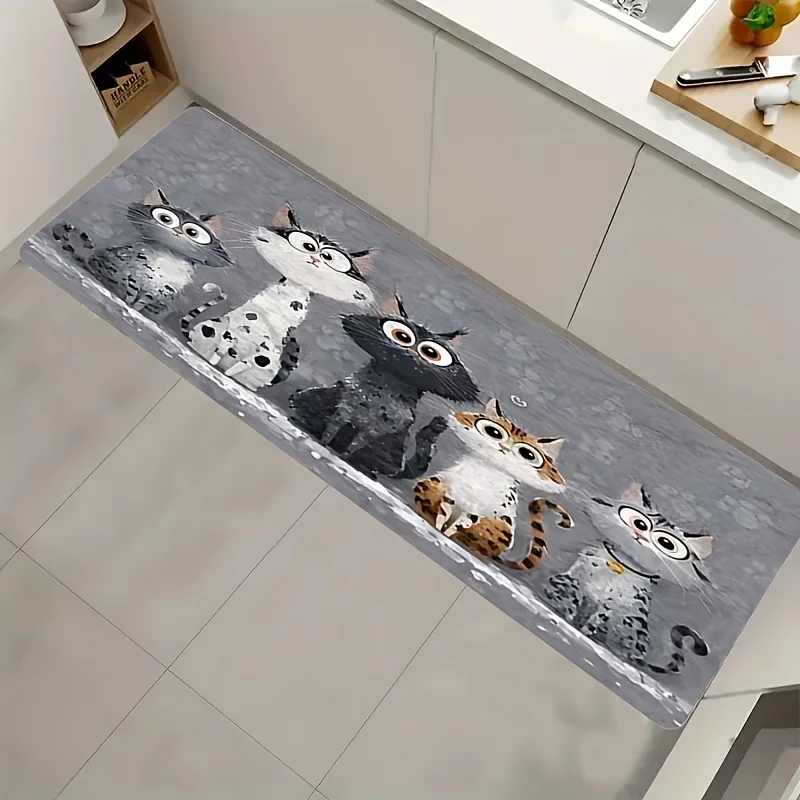 Vibrant Sunflower Kitchen Rug Black White Buffalo Plaid Runner Mat Modern Farmhouse Botanical Hallway Accent Home Decor