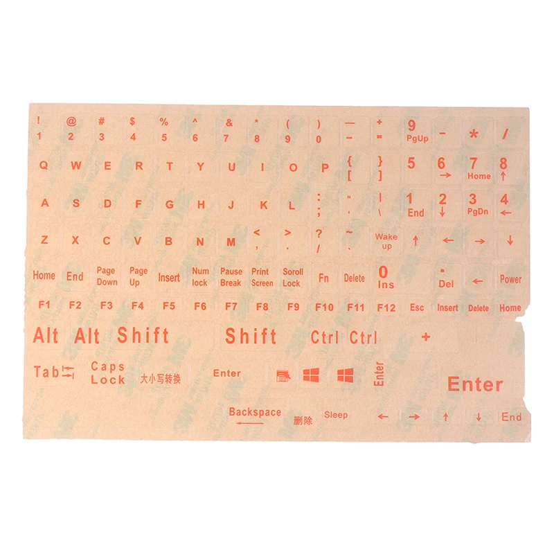 English 120 Keys Matte Standard Waterproof Keyboard Stickers Letter Alphabet