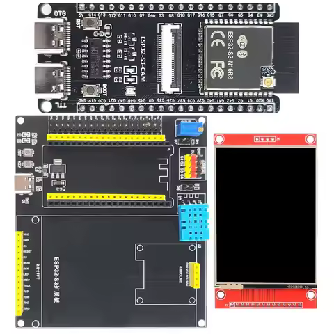 ESP32 S3 Development Board Kit with 2.8 Inch Display With 2.4G Wifi Module 16MB FLASH 8MB PSRAM ESP32 S3 N16R8 CAM Type-C