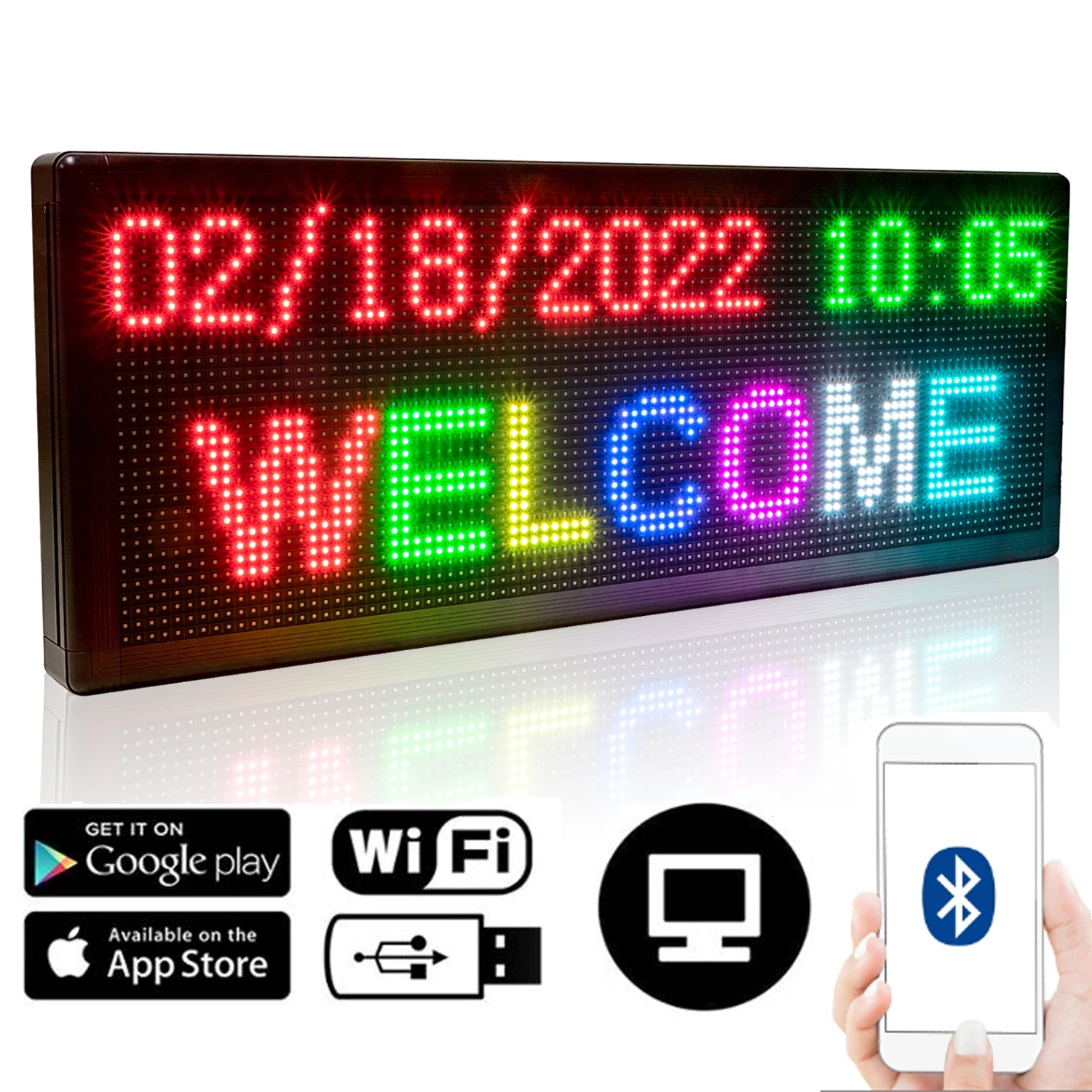 Leadleds Bright P10 RGB Outdoor Led Display Waterproof Multi-Color Images Video Text Advertising Billboard for Business, Store