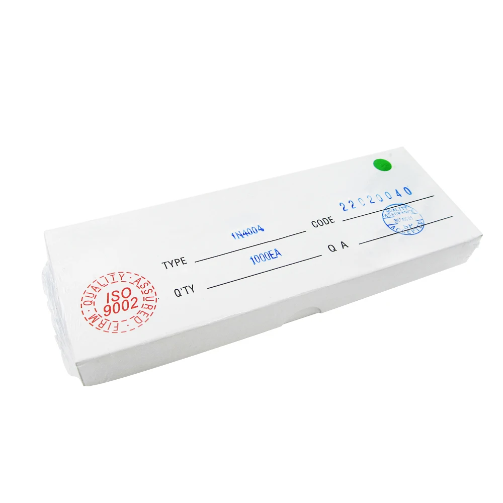 100 шт./лот 100 шт. выпрямительный диод 1А 400 В DO-41 1N4004 новый