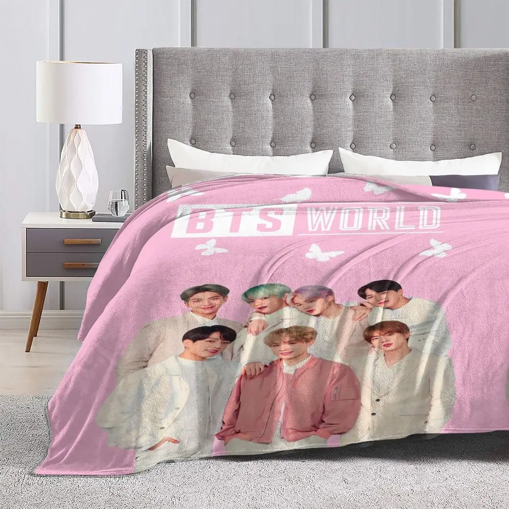 NEW Kpop-Bts Blankets and Throws Super Soft Thermal Indoor Outdoor Blanket for Living Room Bedroom Travel