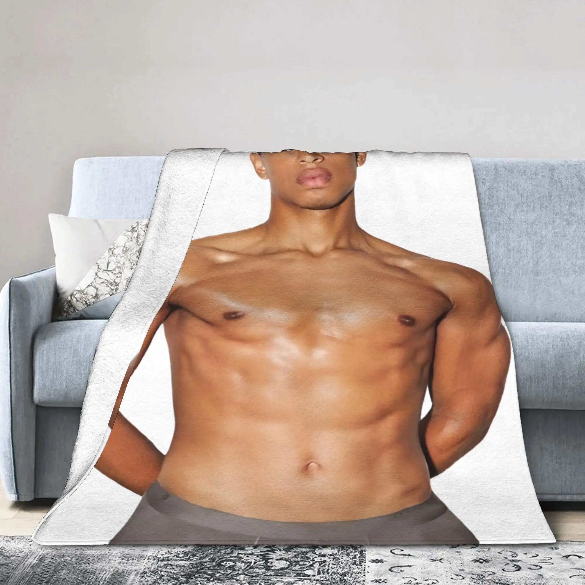 Jude Bellingham Muscular Physique Bare Body Fitness Portrait Throw Blanket Soft Blanket For Outdoor Flannel Bedspread Bed Cover