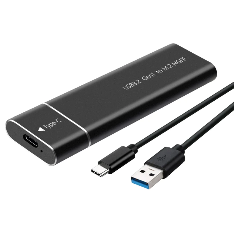 

NVME M.2 SSD Enclosure USB 3.1 to PCIE Aluminum Portable External Hard Drive Enclosure with Type-C Connector Hard Drive Access