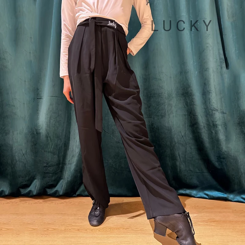Men'S Professional Latin Dance Pants Practice Clothes Modern Dancing Pants Loose Trousers Rumba Tango Latin Dance Wear DQS7378