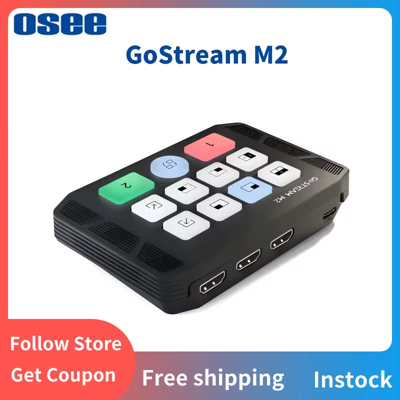 OSEE Gostream M2 2 Channel Dual Bit 4K Dual Screen 3.5mm Audio Input USB 3.0 HDMI Capture Card Switcher