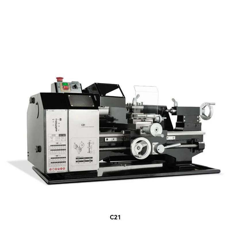 C21 Compact Home Lathe, High-Precision Micro Lathe, Desktop Educational Lathe, for Machining Metal, Wood, and Soft M(Customized)