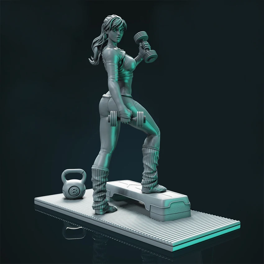 

1/24 75mm 1/18 100mm Resin Model Kits Fitness Yoga Bodybuilding Girl Figure Unpainted No Color RW-750