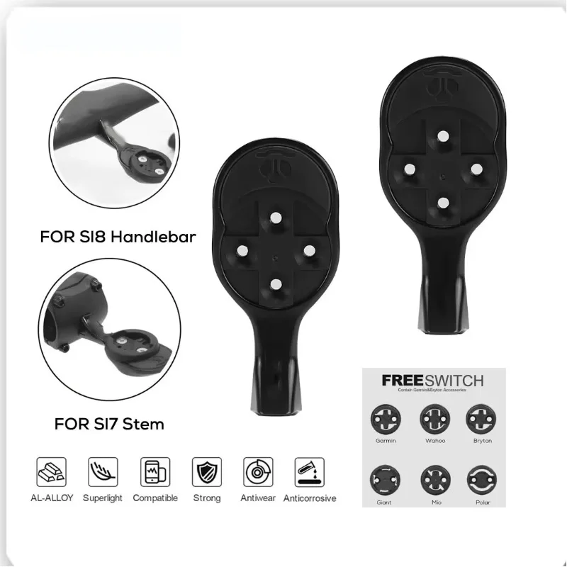 

With White Logo For SL8/SL7 Computer Holder Stopwatch Mount GPS Bike Mount For Garmin Gopro Bryton Wahoo Aluminum alloy
