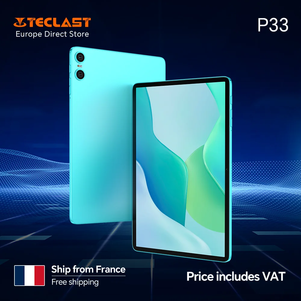 Tablet Teclast P33 de 10.1 Pulgadas, Android 15 Max, 9GB de RAM, 64GB de ROM, E…