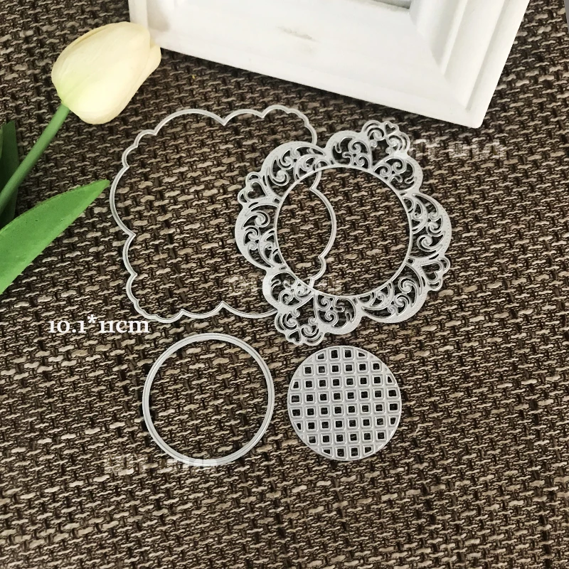 Multi Layered Circle Frame Dies Cut Metal Cutting Dies Stencils for DIY Scrapbooking album Decorative Craft Dies New 2023