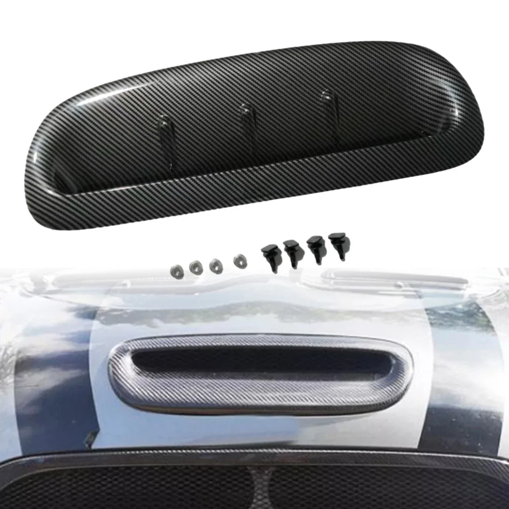 

For BMW Mini Cooper S R53 R50 (After June 2002) 2002 2003 2004 2005 2006 Glossy Black Front Air Hood Bonnet Scoop Vent Trim