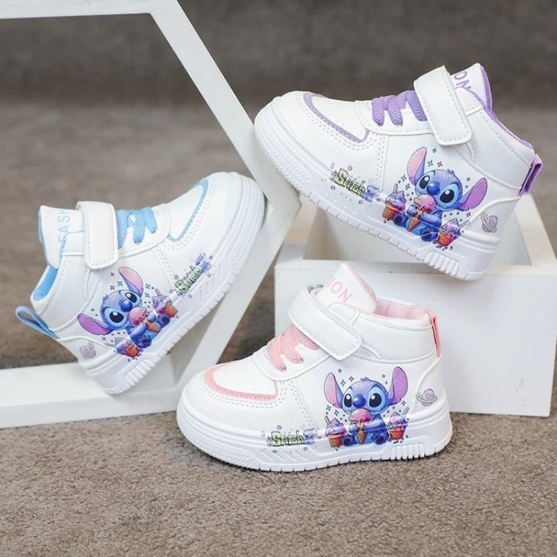 

Disney Stitch Print Children's Casual Shoes Kids Fashion Design Sport Shoes Boys Girls Anti-slip Outdoor Breathable Sneakers