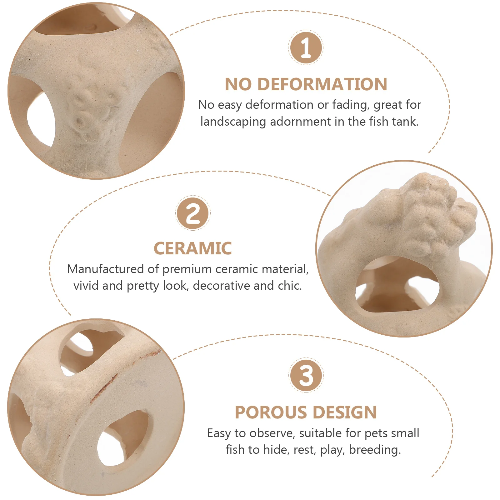 

Ceramic Fish Tank Hidden House Realistic Aquarium Landscape Ornament for Fish Shrimp Breeding Underwater Craft Home Decor