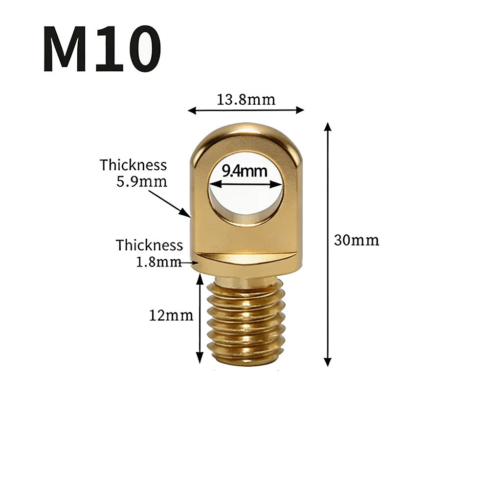 Kupfer-Heberinge M3-M10, 10/50 Stück Messing-Öhrschnurverbinder für Drahtseil, Pflanzenbeleuchtung, Drohnen-Aufhängung, DIY-Hardware