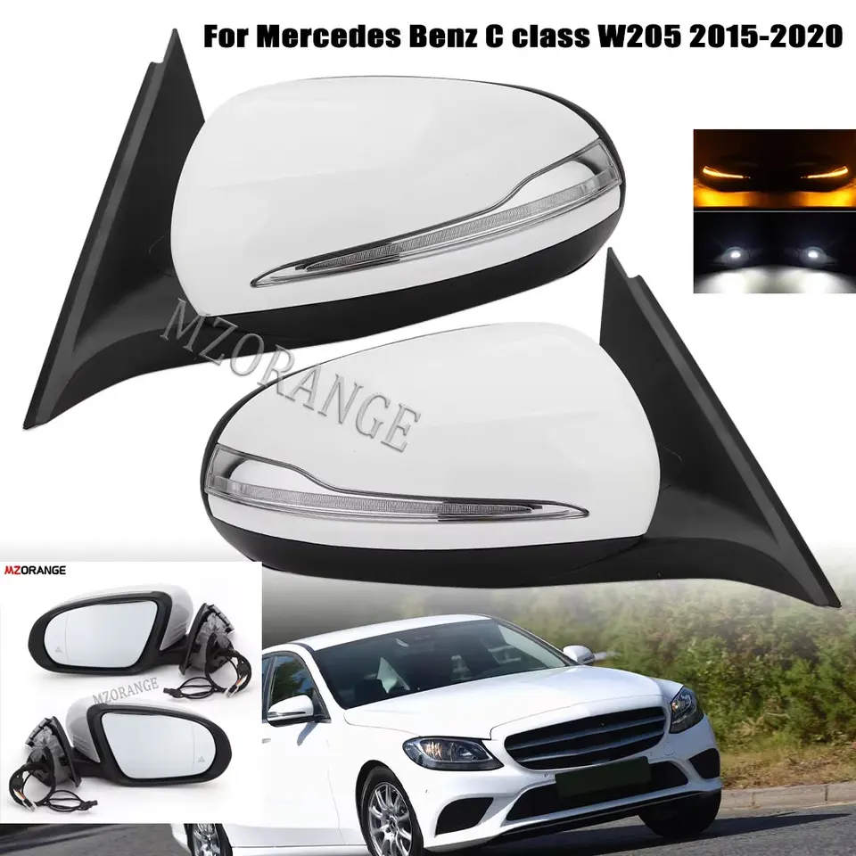 Capuchons Rétroviseurs Portes Mercedes W205 A205 C205 V205 S205 W213 W253 - Noir Brillant Gauche Droit