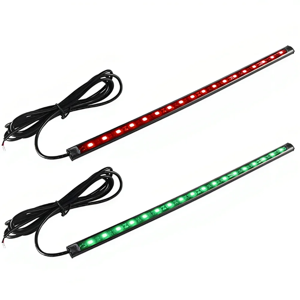 2Pcs LED Daytime Running Lights Tail Light DRL Waterproof Decoration Strip For Bow Boat Marine Navigation Motor Car Pilot Light
