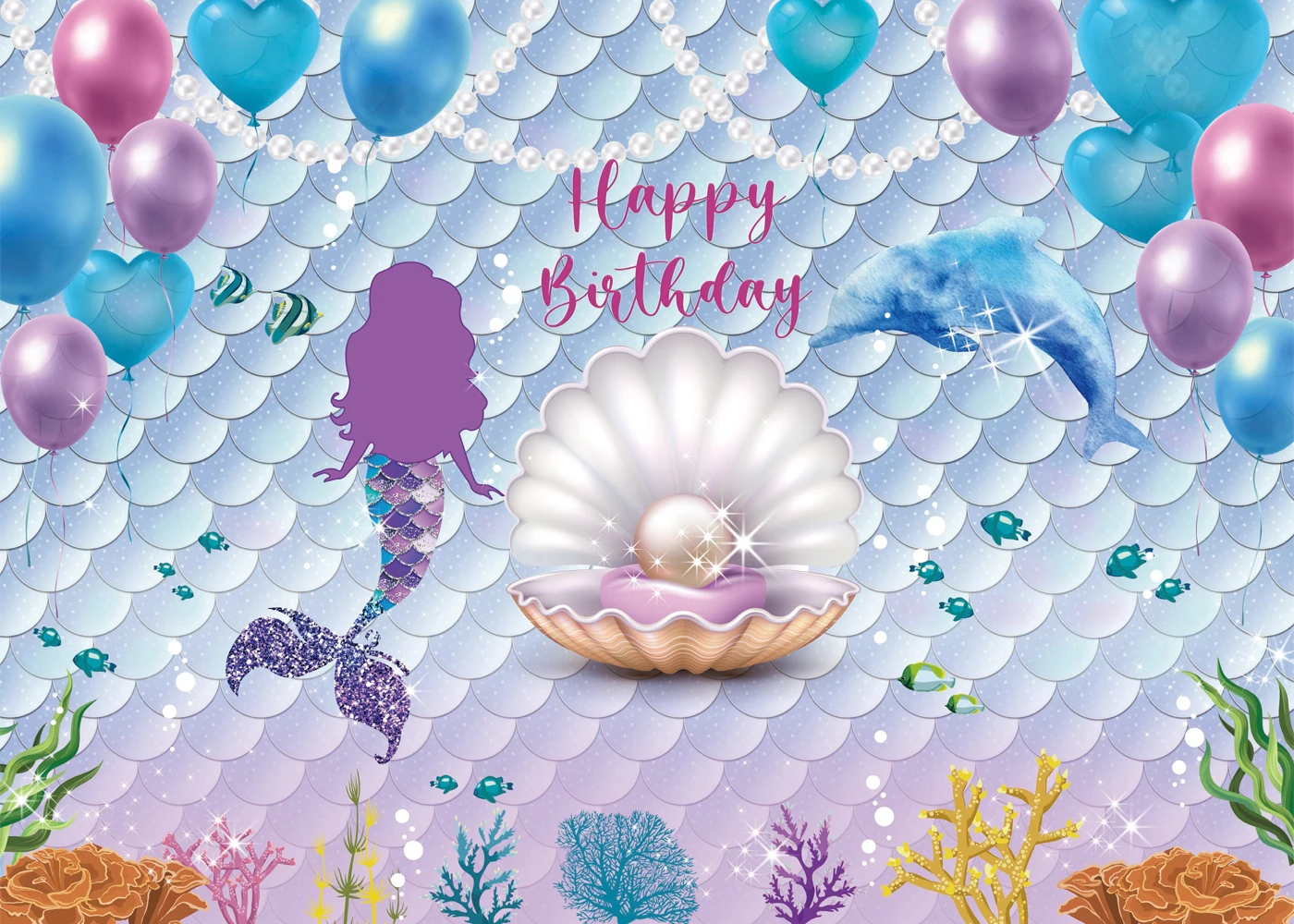 كابيسكو حورية البحر الأميرة الخلفيات التصوير الفوتوغرافي كعكة عيد ميلاد الطفل سحق الموازين قاع البحر قذيفة التصوير الفوتوغرافي الخلفيات استوديو الصور