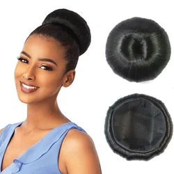 Cabelo sintético chignon donut fake bun hairpieces acessórios naturais para mulheres grampo na extensão do cabelo