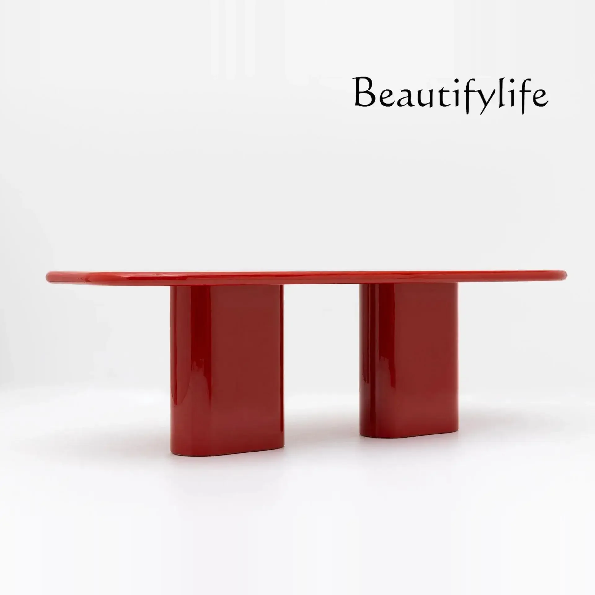 Light luxury living room desk minimalist dining table negotiation studio office desk designer style high sense - view 5