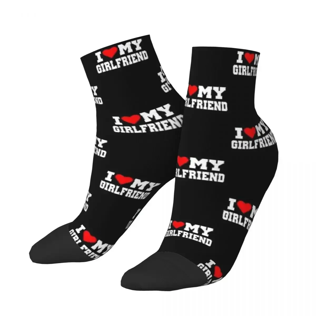 I Love My Girlfriend Socks Harajuku High Quality Stockings All Season Socks Accessories for Unisex Birthday Present