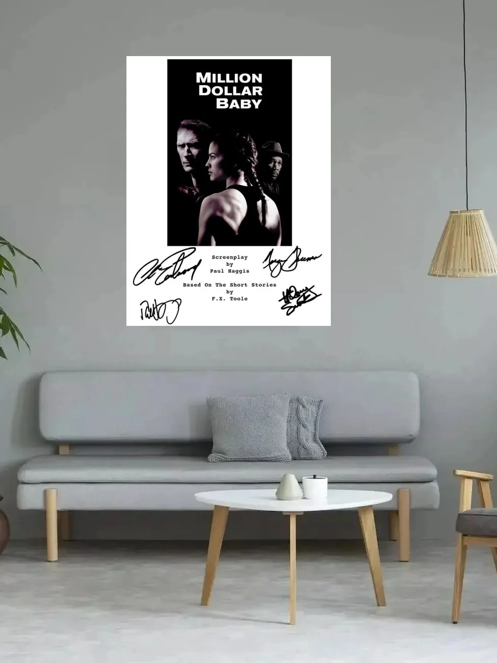 Million Dollar Baby Movie Autographed Signed, Print Art Canvas Poster, Living Room , Home Wall Decor Picture